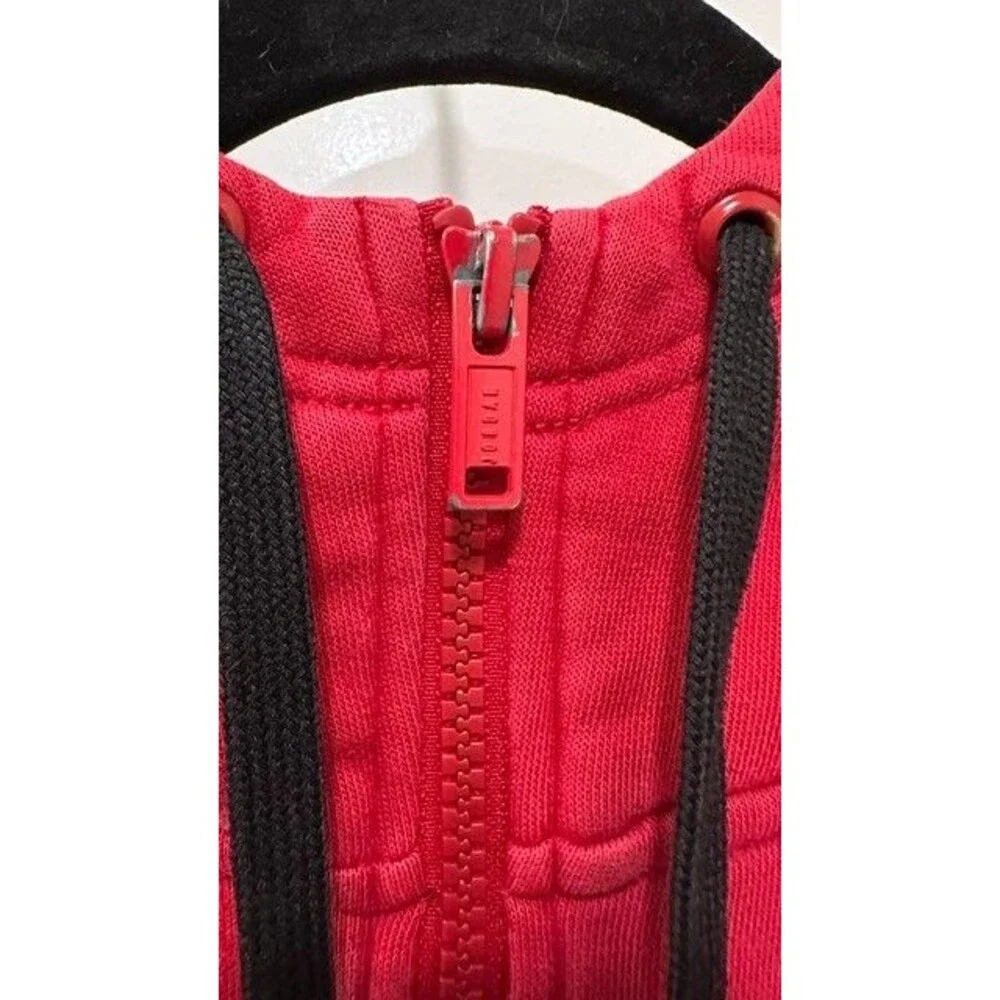 Jordan Jumpman Air Mens Large Red Full Zip Hoodie Sleeve Stripe 2010's